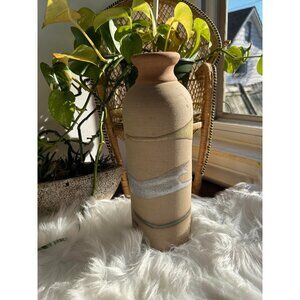 Vintage Alfadom Rodolfo Stoneware Art Pottery Drip Glazed Vase - Signed